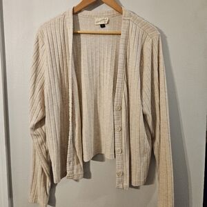 Universal Thread Beige Ribbed Cardigan
